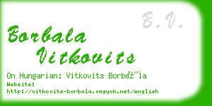 borbala vitkovits business card